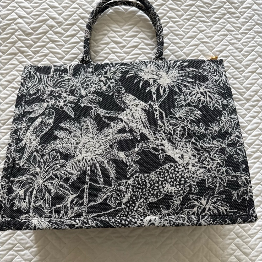 Elegant CD Black and White Tote Bag